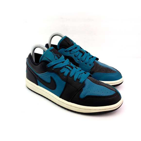 Nike Air Jordan 1 Low SE Homage Split Bright Spruce Womens Size 7 Sneaker Shoes - Picture 1 of 14